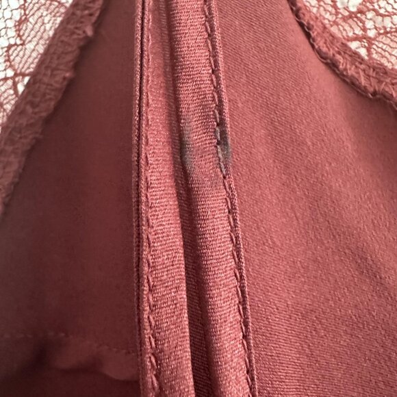 Victoria's Secret Camisole Womens M Burgundy Cropped Lace‎ Trim Satin Y2K 90s - Picture 6 of 10